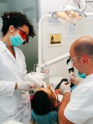 Photo of doctors working on a dental procedure in Lako Dental Clinic