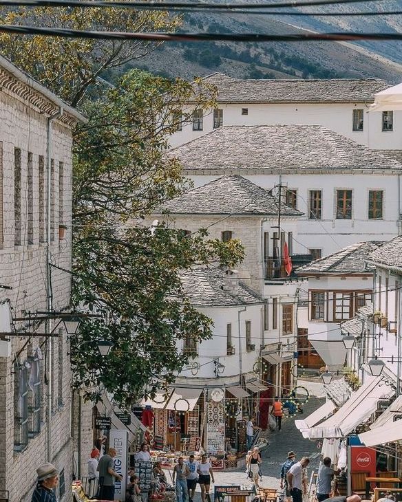 Historic street in Gjirokaster