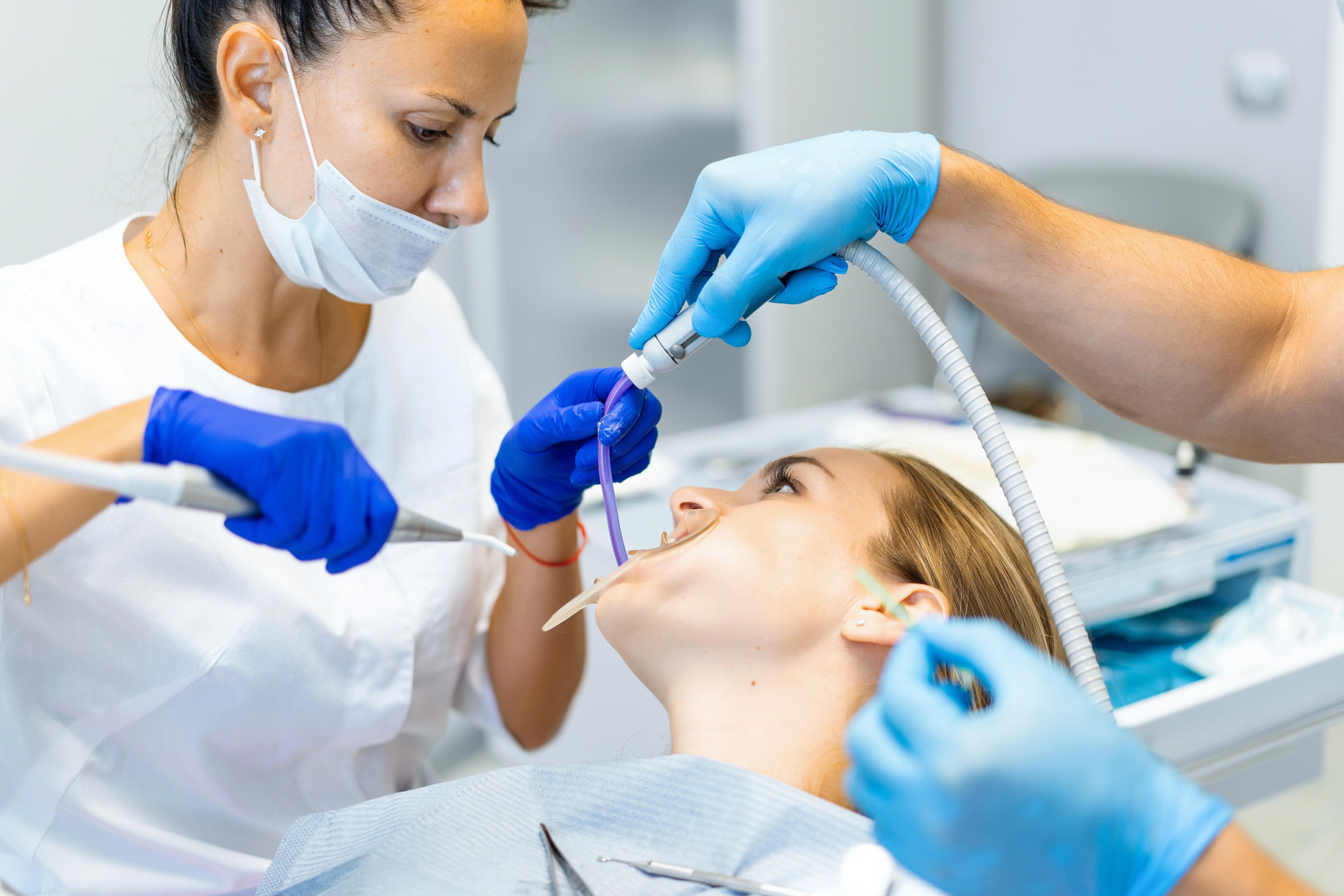 patient getting dental treatment