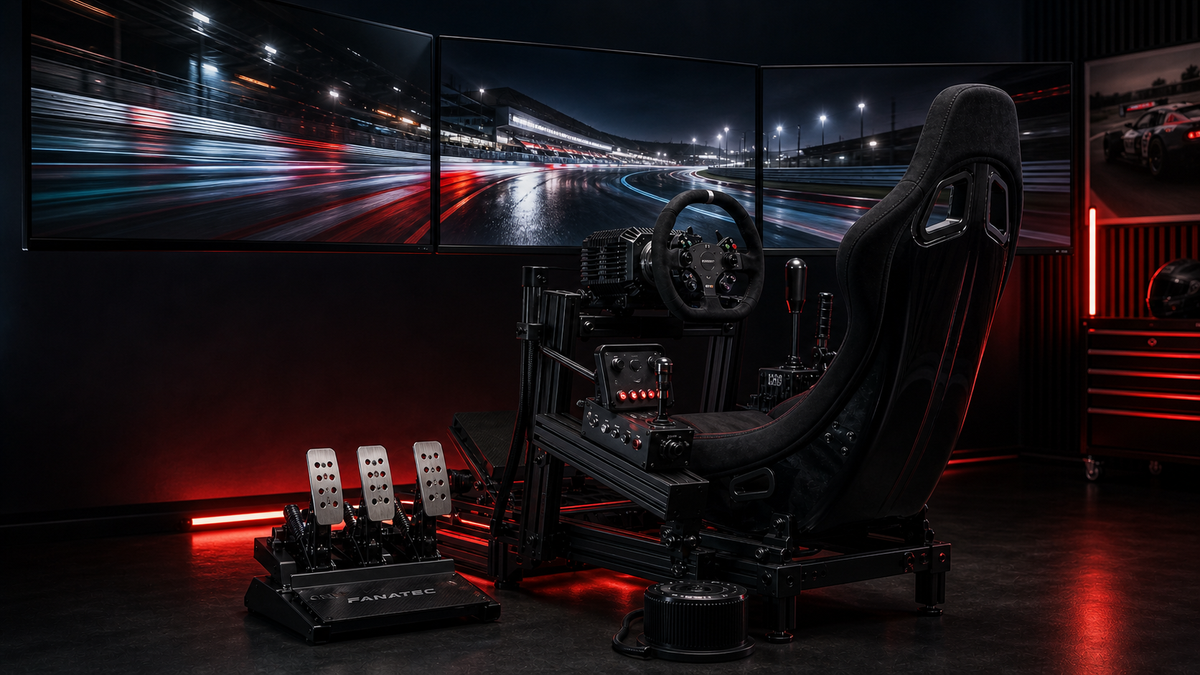Sim racing RGB lights for better look