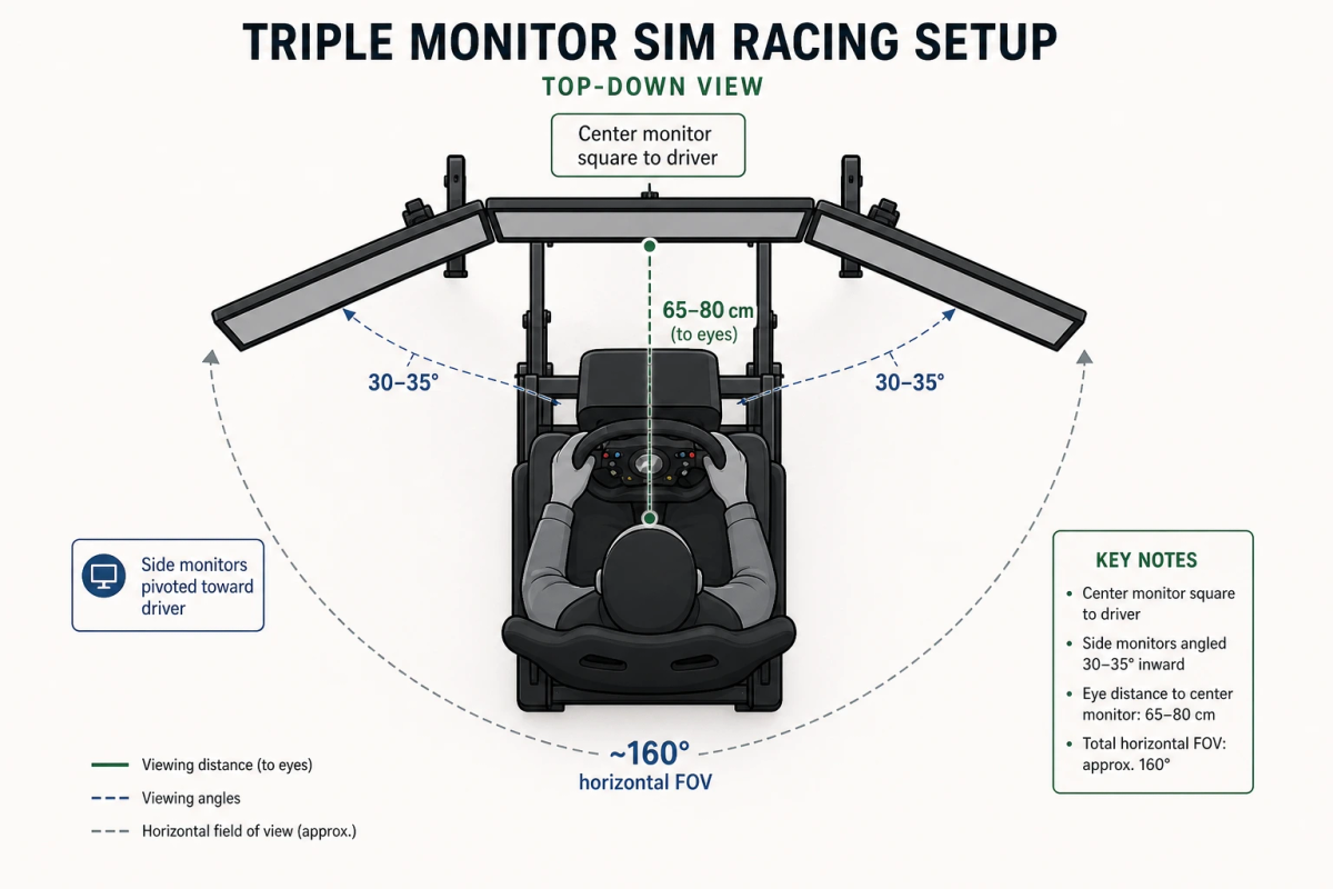 How to mount a triple screen setup
