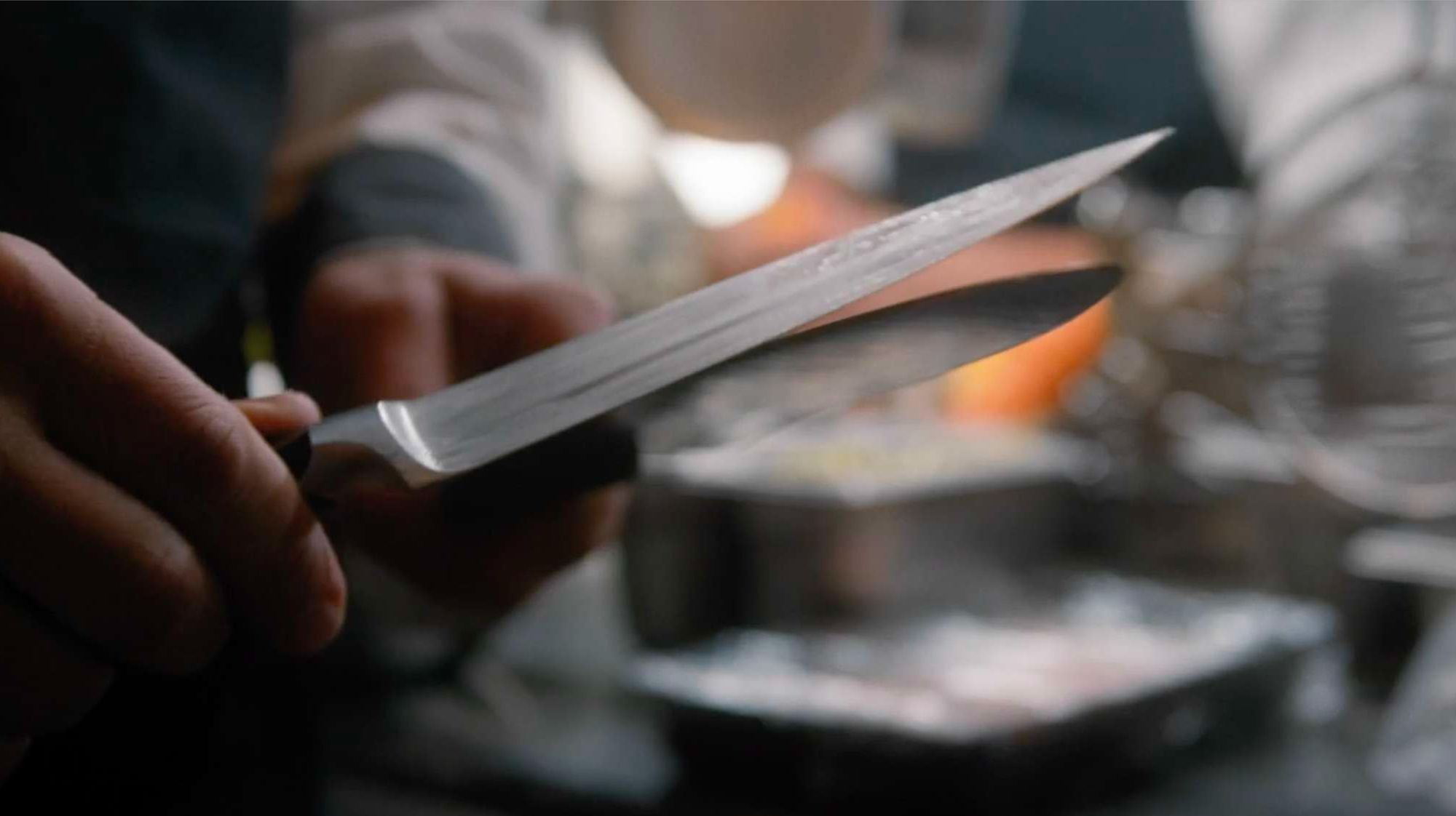 Inspecting the blade