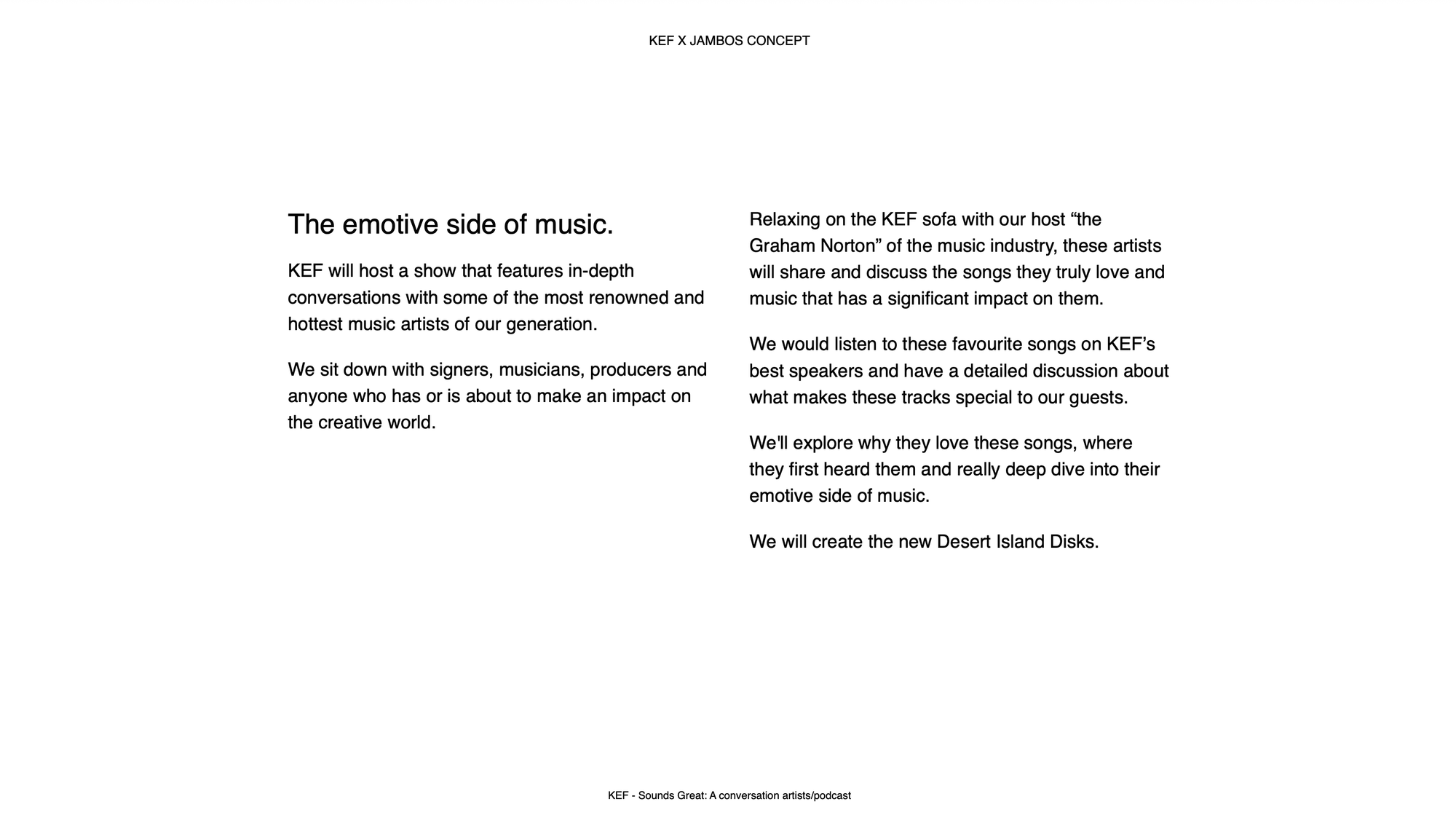 The emotive side of music