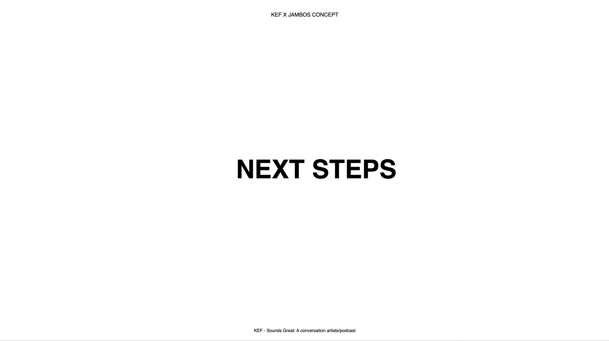 Next steps