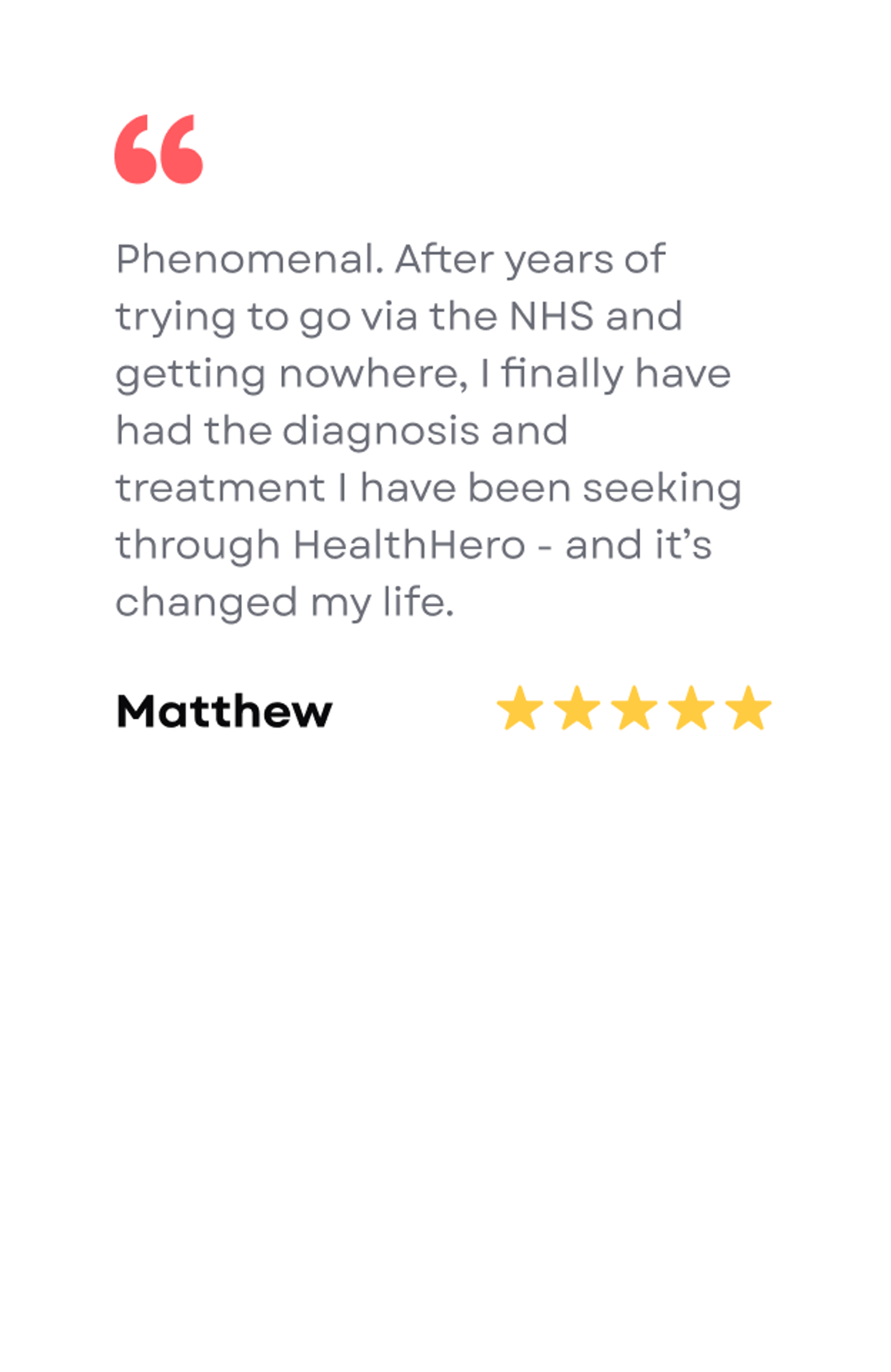 Matthew testimonial