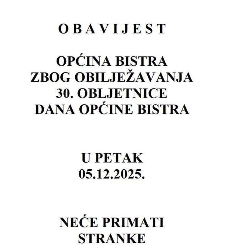 OBAVIJEST - fotografija 1