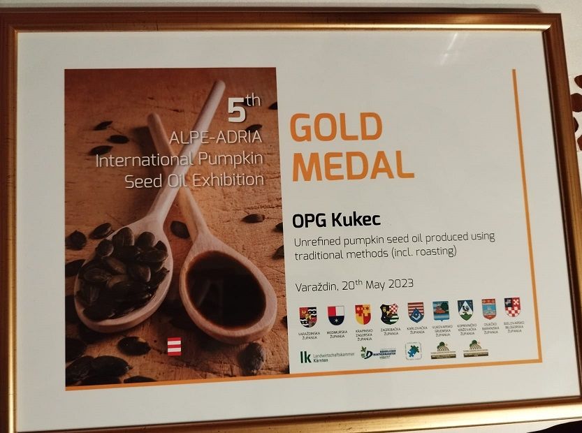 OPG Kukec – novo zlatno i srebrno odličje za bučina ulja