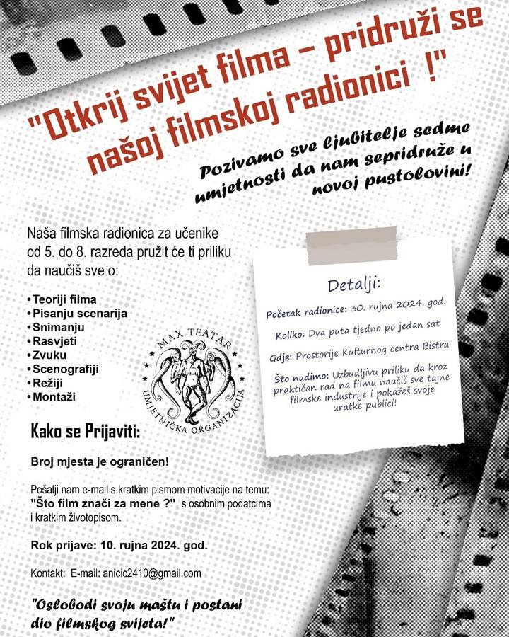 FILMSKA RADIONICA U BISTRI! - fotografija 3