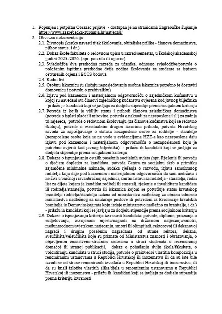 Zagrebačka županija je raspisala Natječaj za dodjelu stipendija Zagrebačke županije za školsku/akademsku godinu 2025./2026. za učenike i studente. - fotografija 4