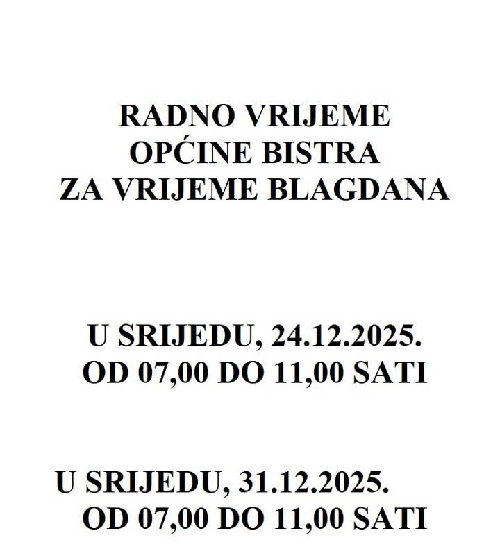 Obavijest o odvozu otpada za vrijeme blagdana - fotografija 1