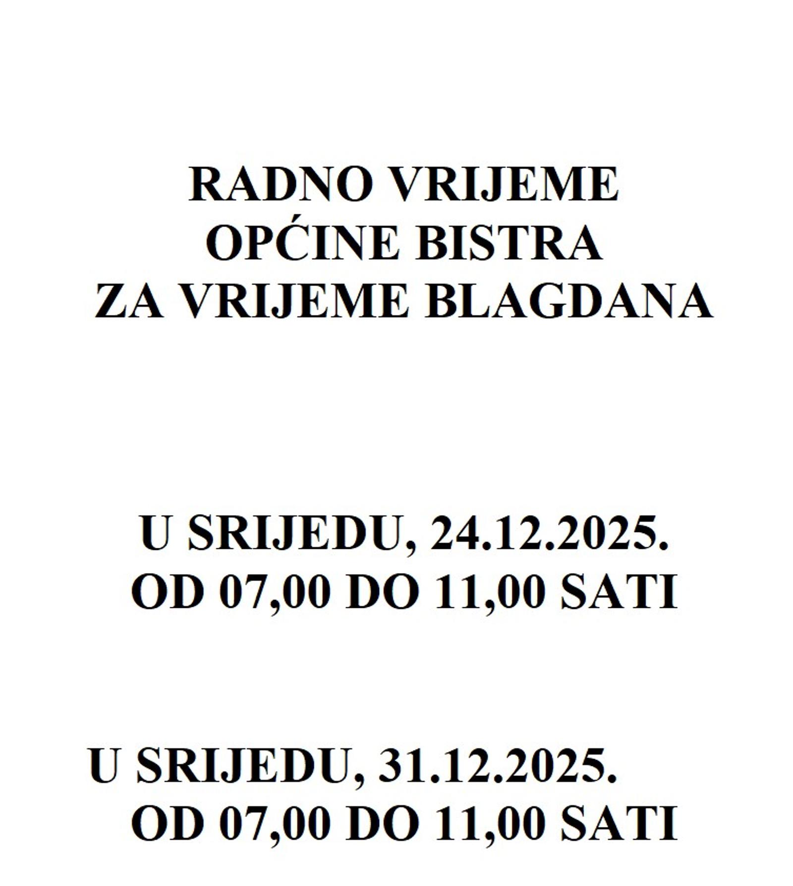 Obavijest o odvozu otpada za vrijeme blagdana - fotografija 1