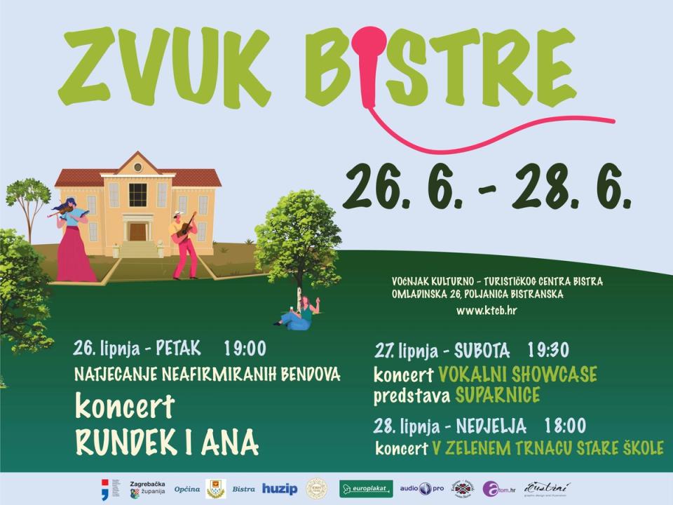 ZVUK BISTRE – nova glazbeno-kulturna manifestacija stiže u Poljanicu Bistransku