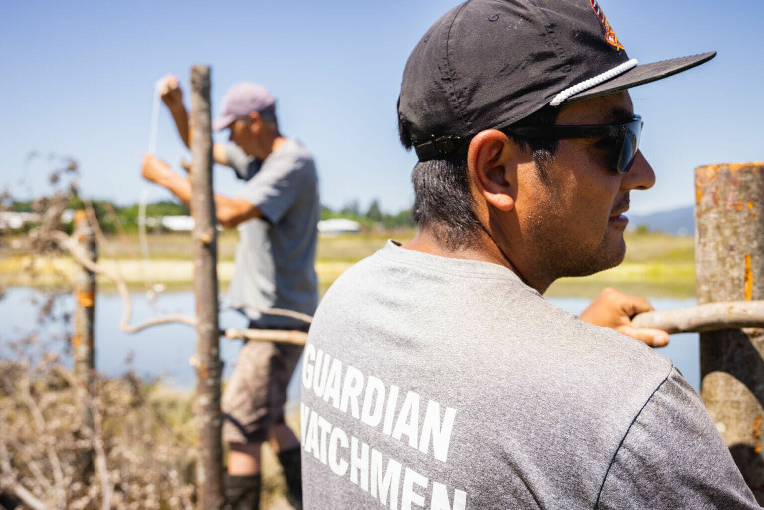 First Nations Guardian Watchmen conducting field monitoring on the BC coast