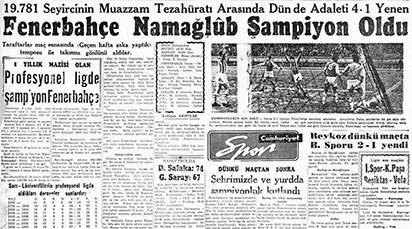 14 Şubat 1959 Fenerbahçe 4-1 Adalet