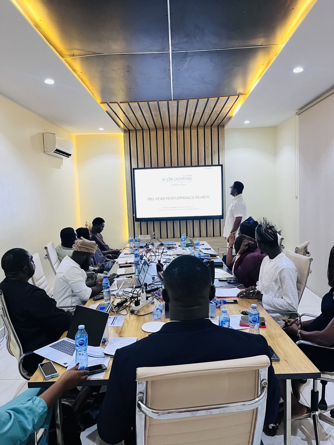 ACOB management review session in progress