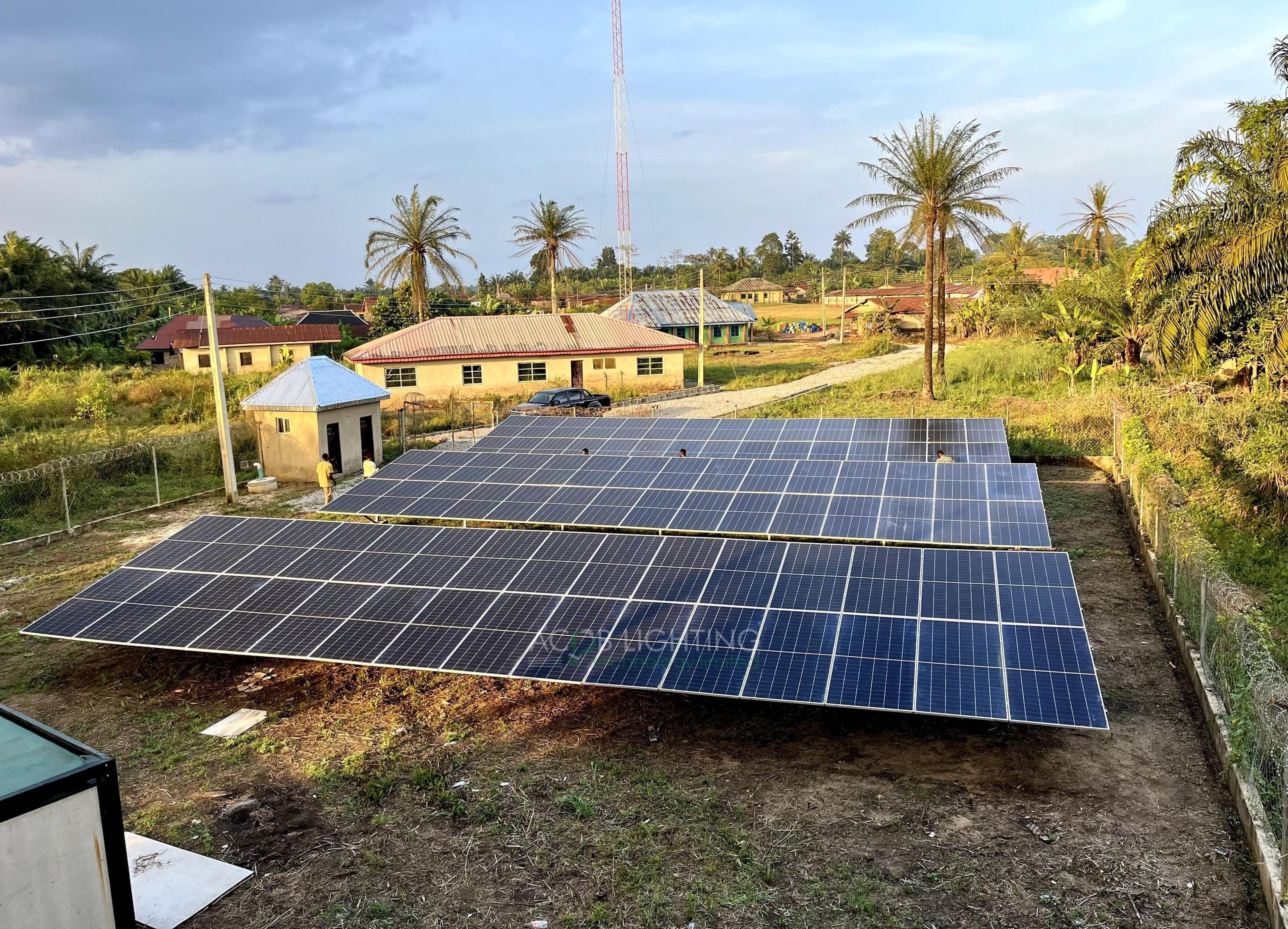 Mile 9 Community 50 kWp Hybrid Solar Mini-Grid Project for Rural Electrification, Ondo State, Nigeria - Installation Photo 1