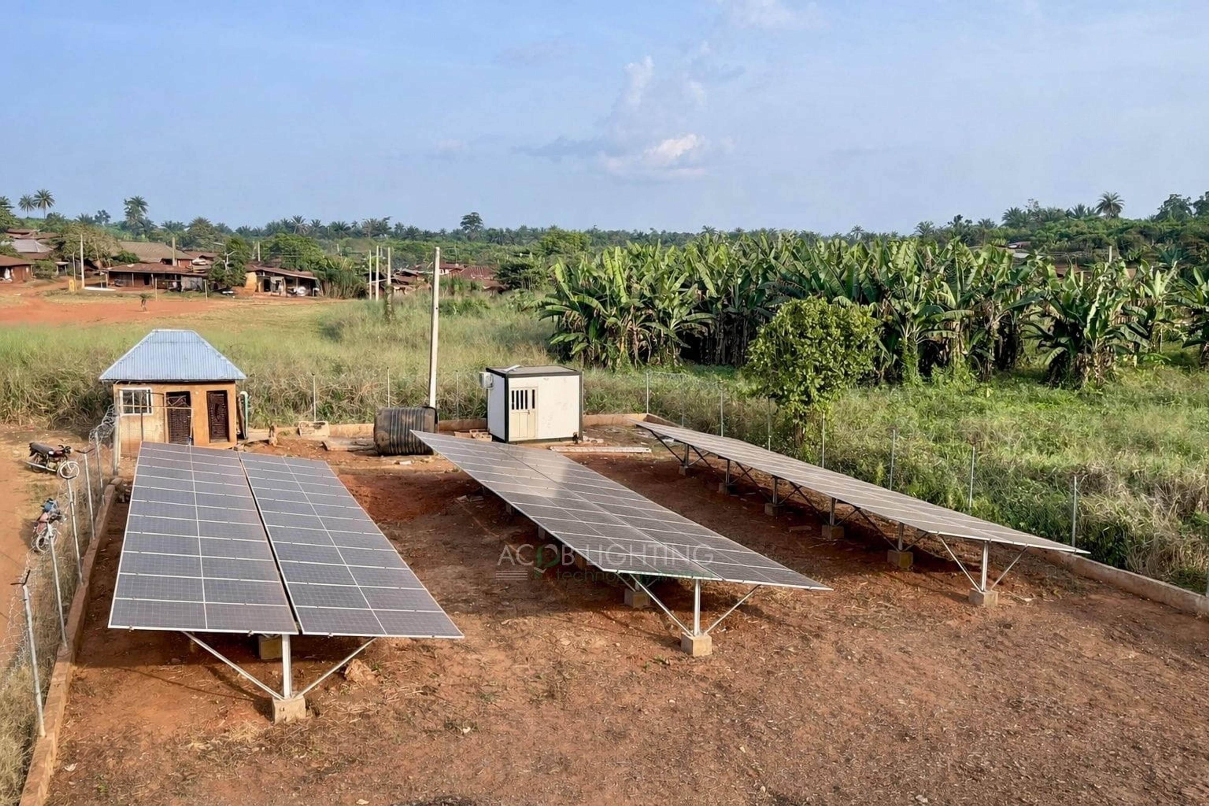 Ajegunle Community 40 kWp Hybrid Solar Mini-Grid Project for Rural Electrification, Edo State, Nigeria - Installation Photo 2