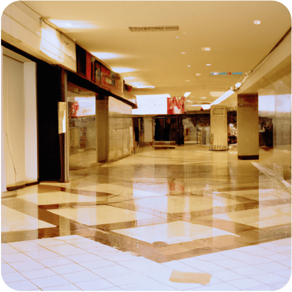 An empty Japanese department store stuck in the 1990s, 35mm