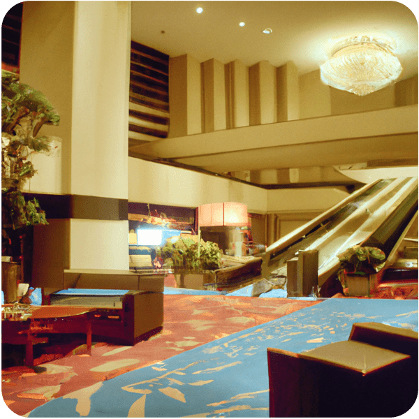 Scene from a memory about the grand Takanawa Prince hotel in Tokyo in 1999