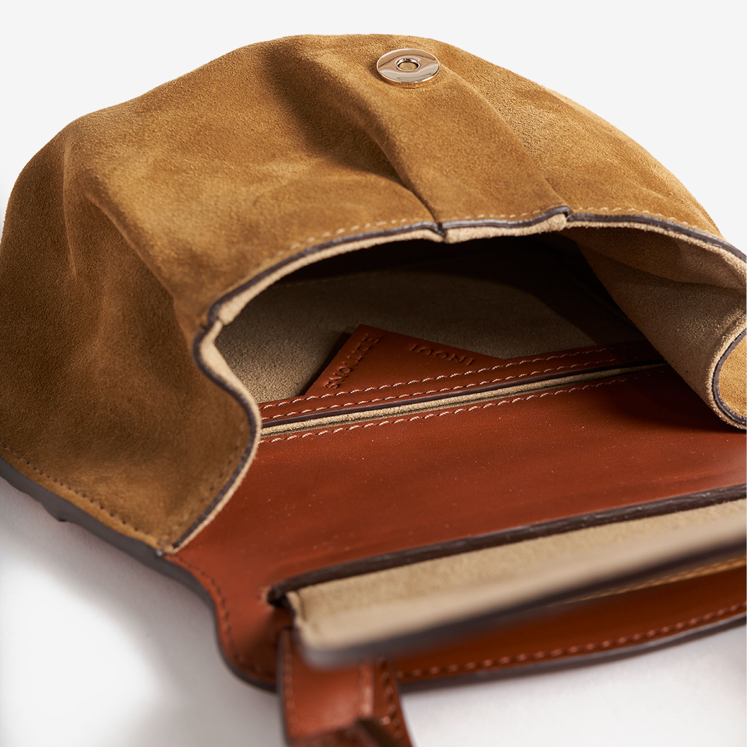 Shell Bag - Suede - Brown