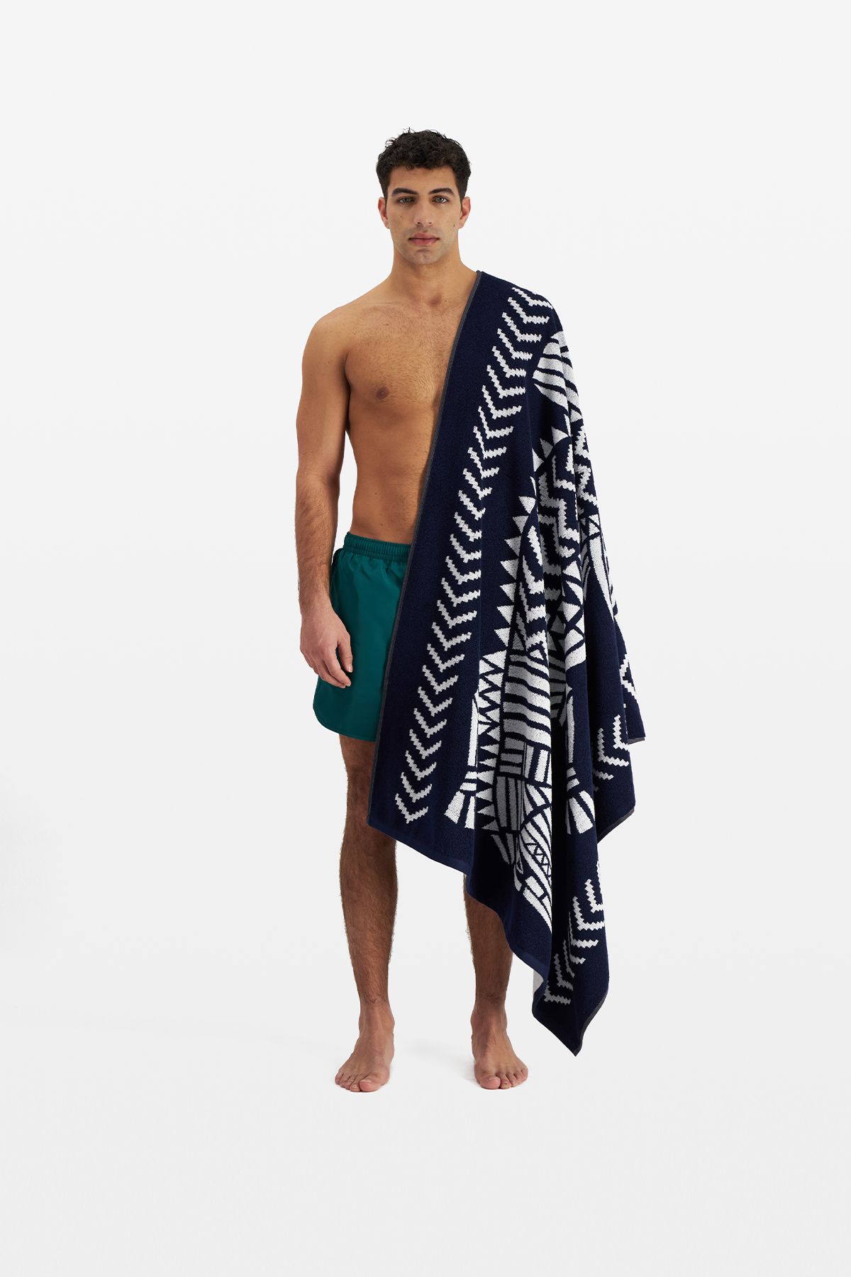 Serviette De Plage élégante Made In Italy, Tissu De Qualité, Fabrication Italienne