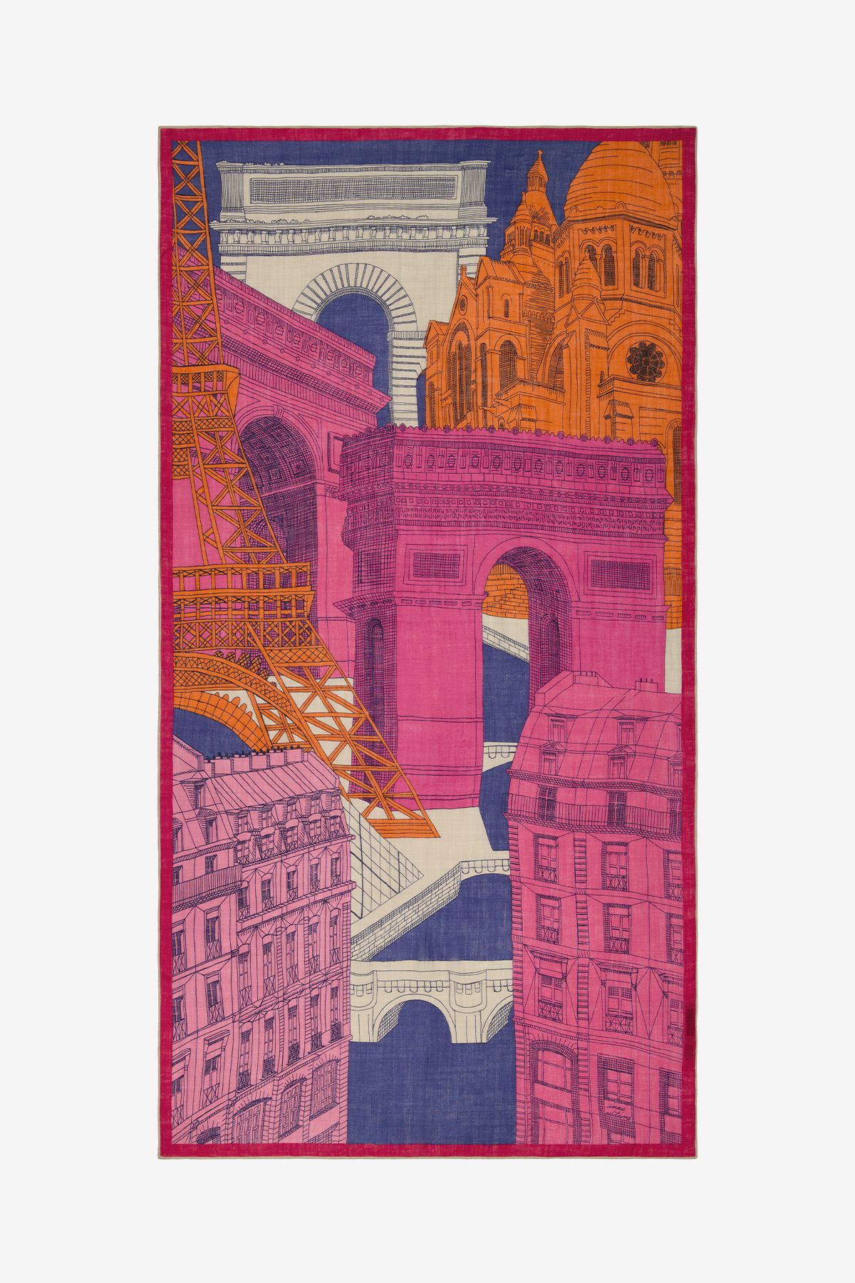 Inoui Editions Scarf - Cerfs Volants Pink