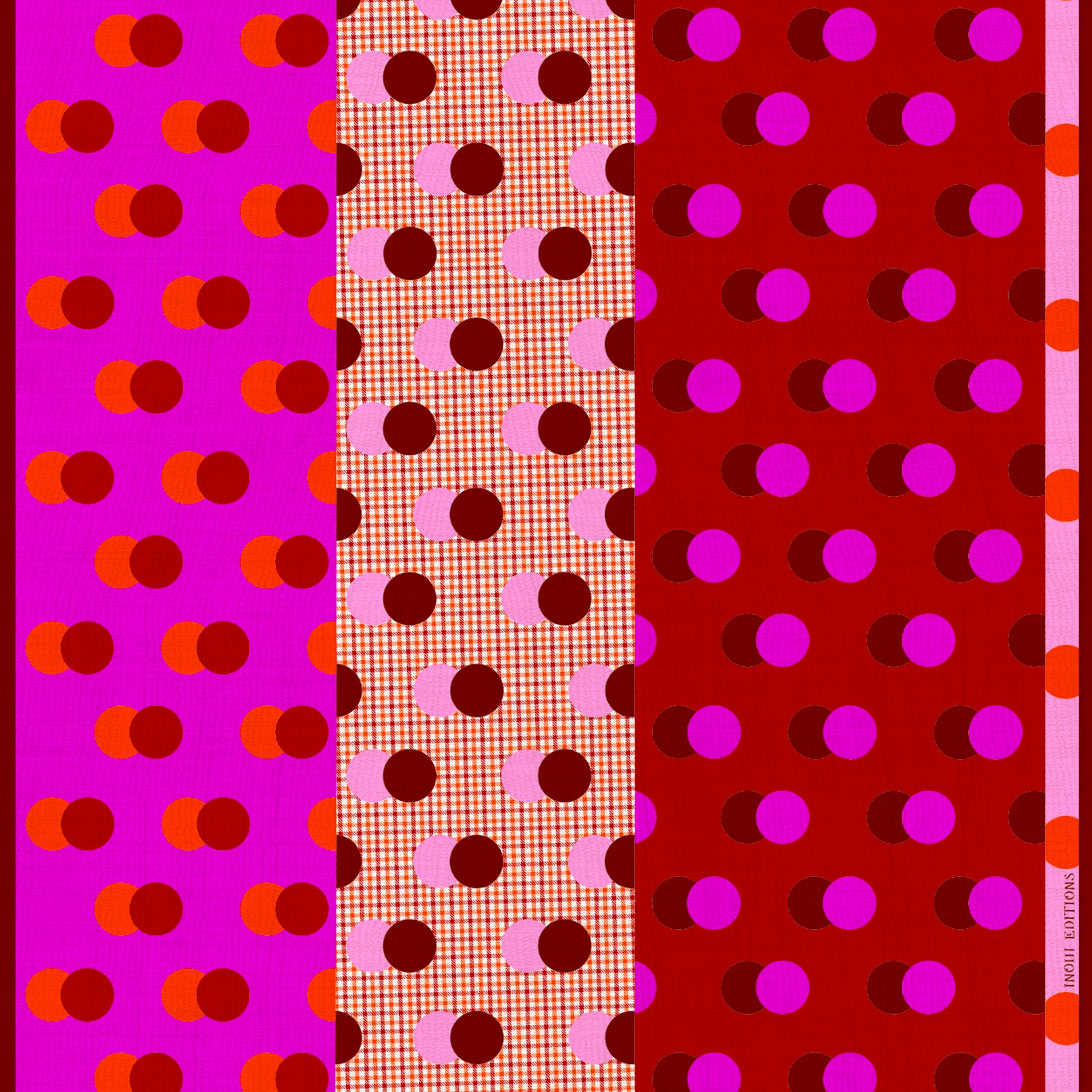 Scarf 100 - Pois - Pink