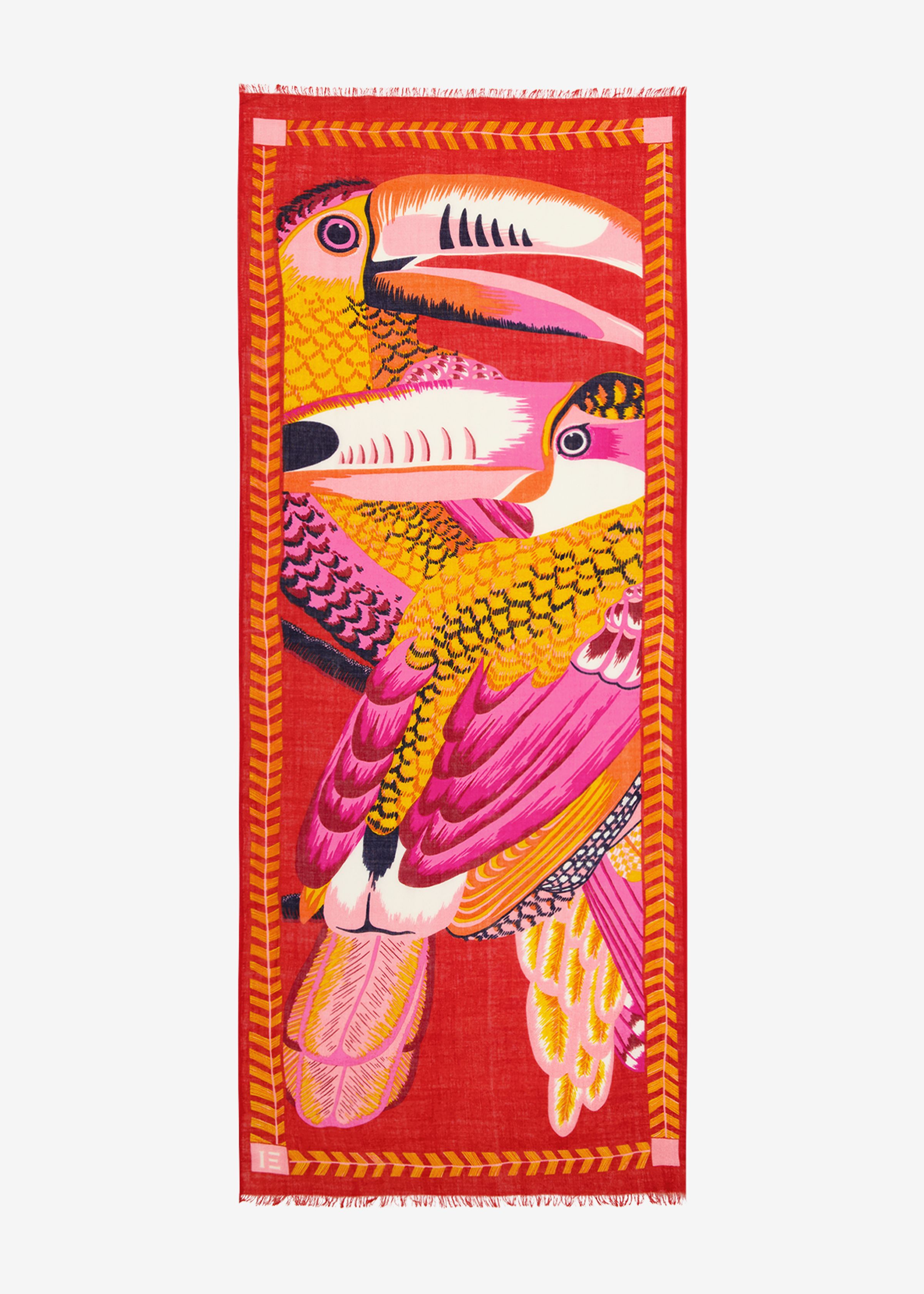 Scarf 70 - Toucan - Red
