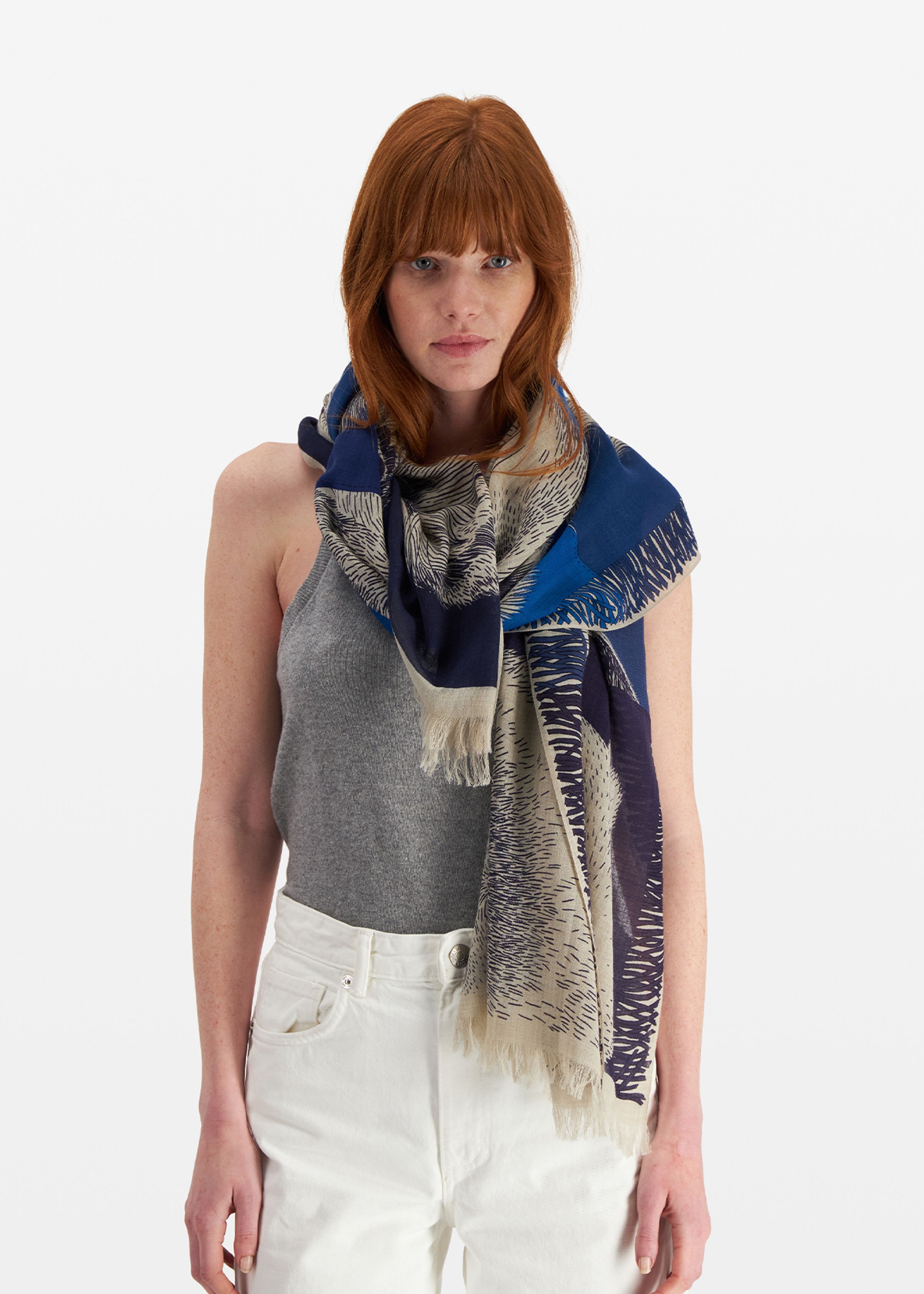 Scarf 70 - Freres - Blue