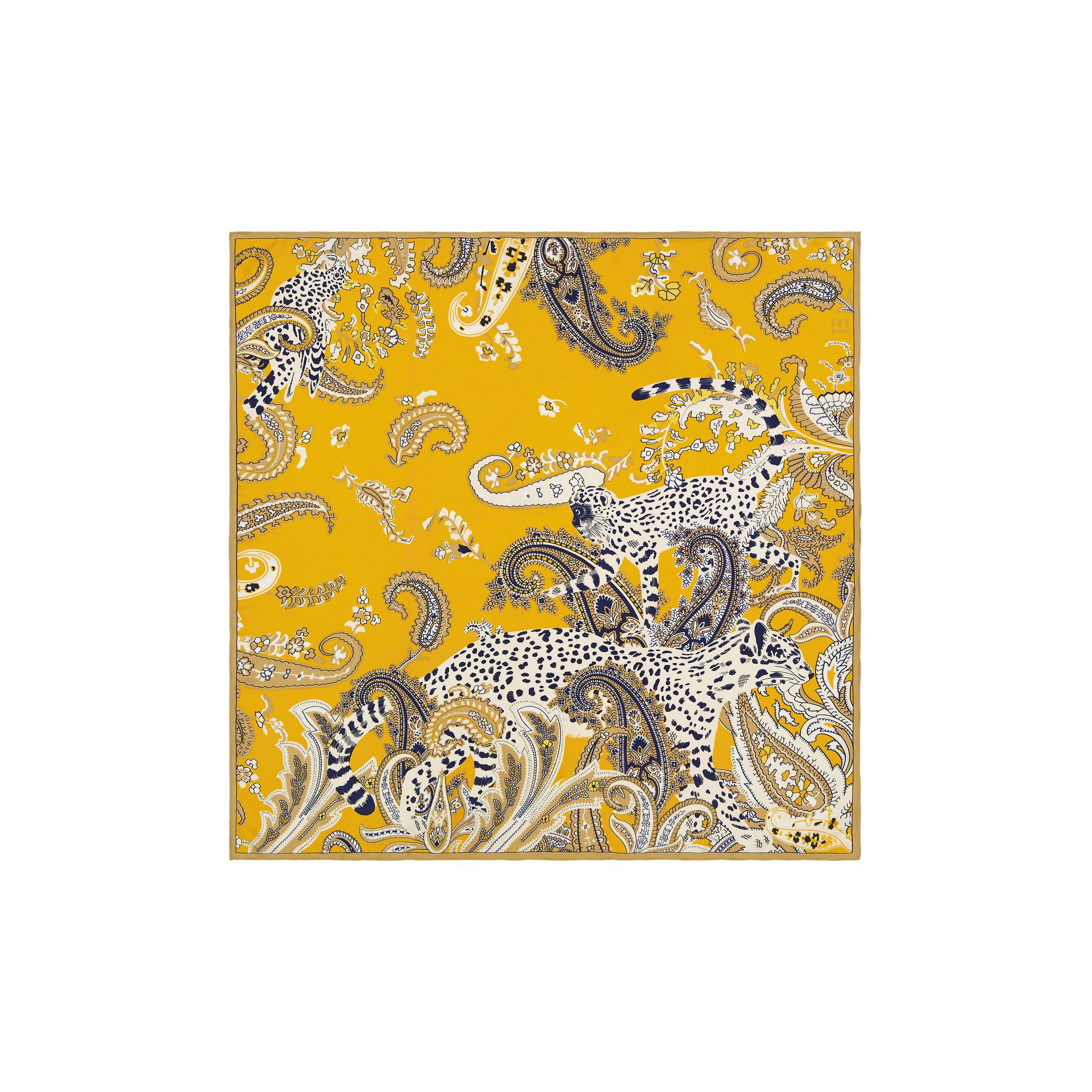 Square 100 - Paisley - Golden Brown