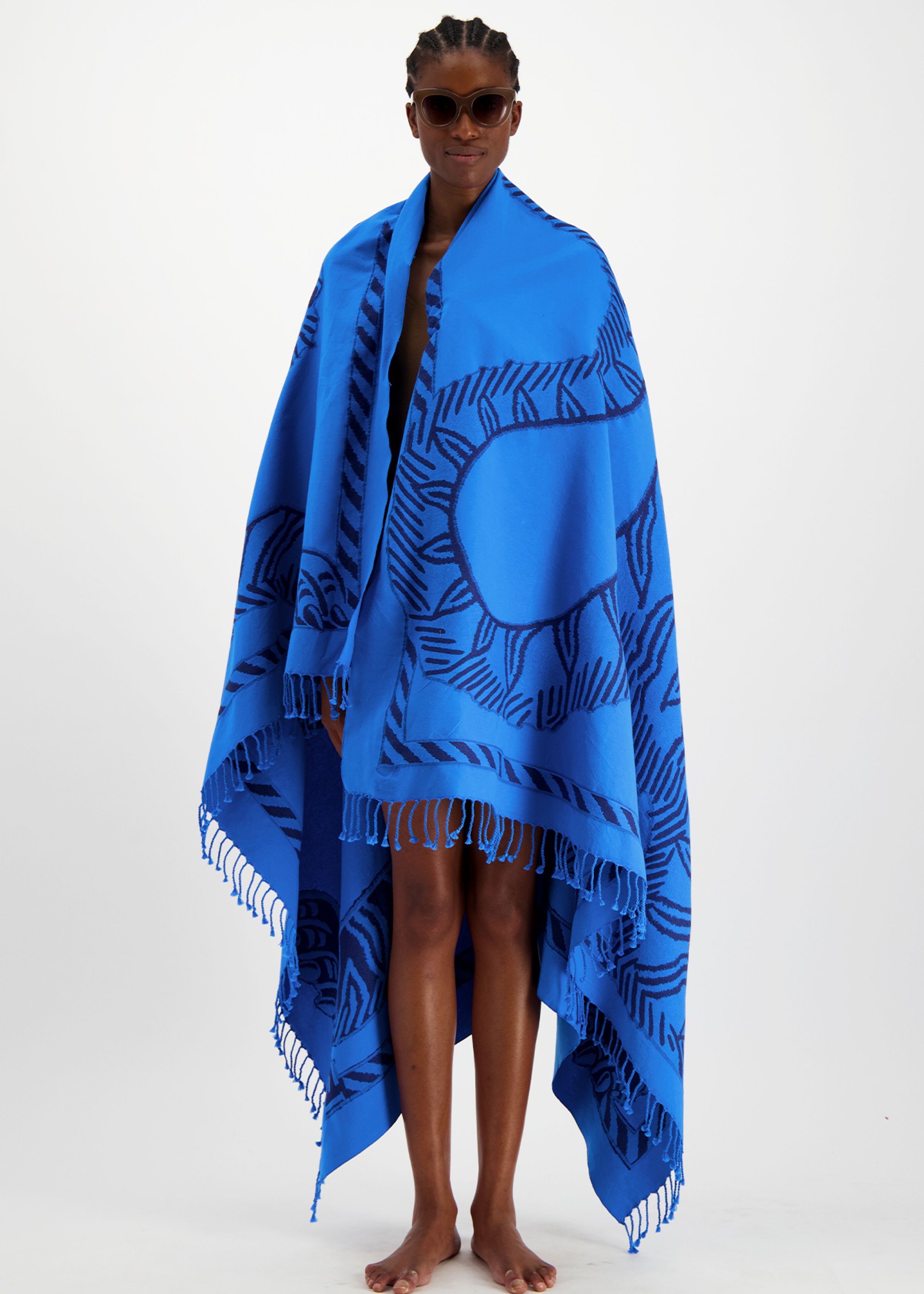 Fouta Towel 140 - Mantra 3D - Blue