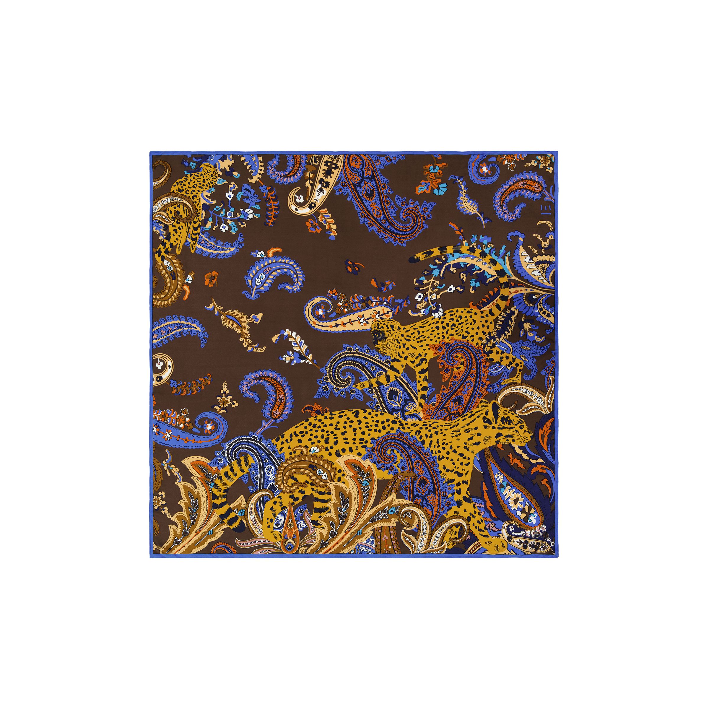 Square 100 - Paisley - Brown