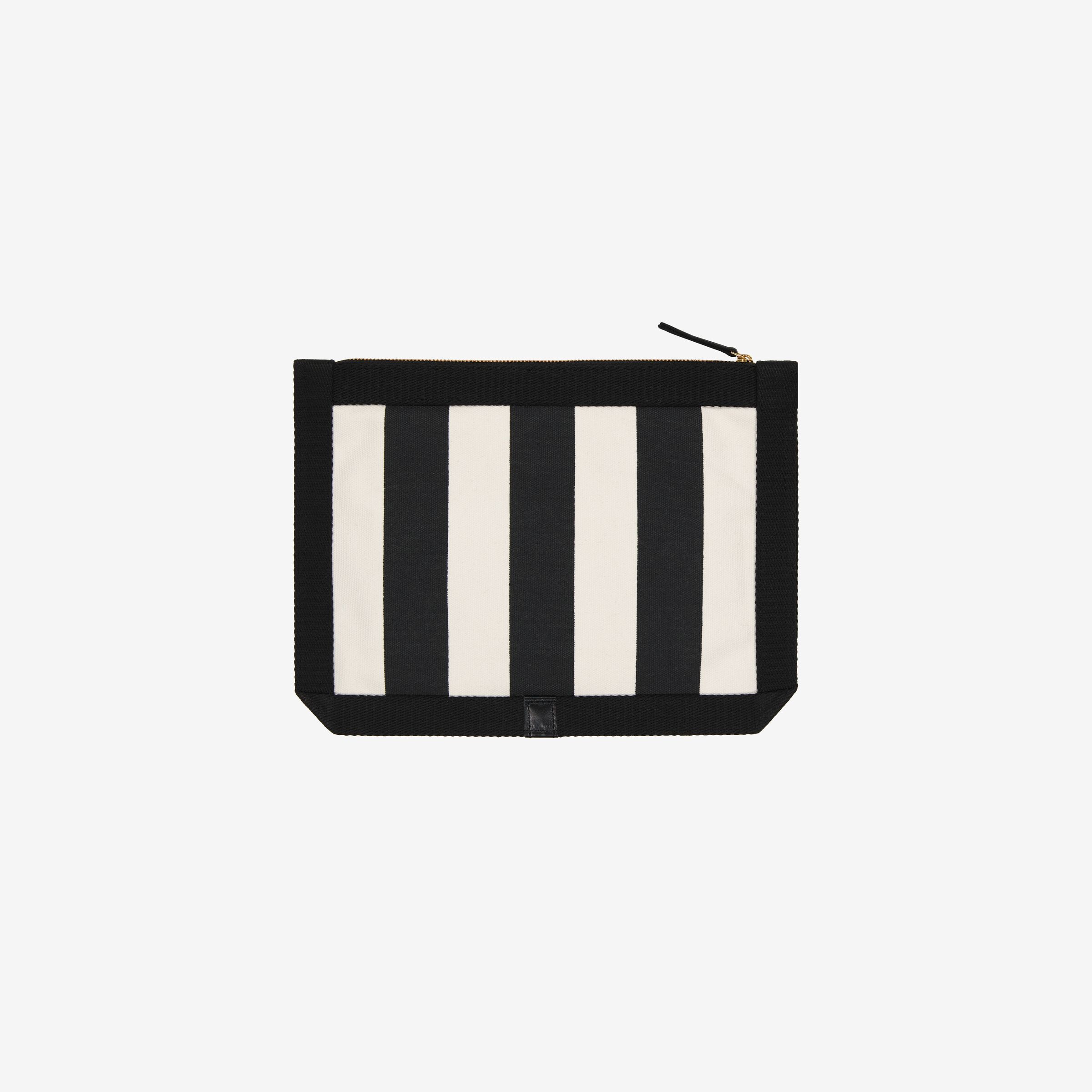 Pochette Strap - Bicolor Stripes - Noir