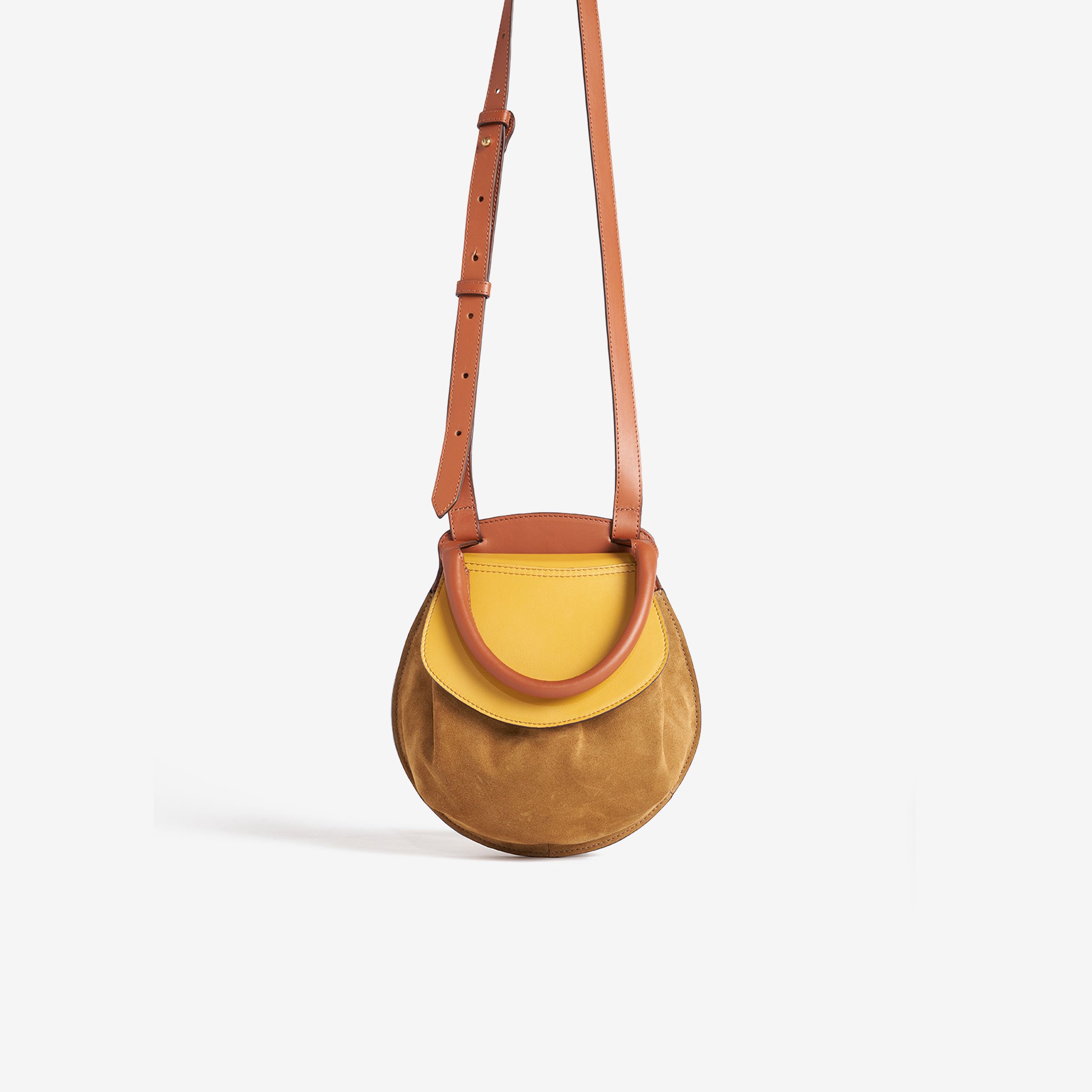 Shell Bag - Suede - Brown