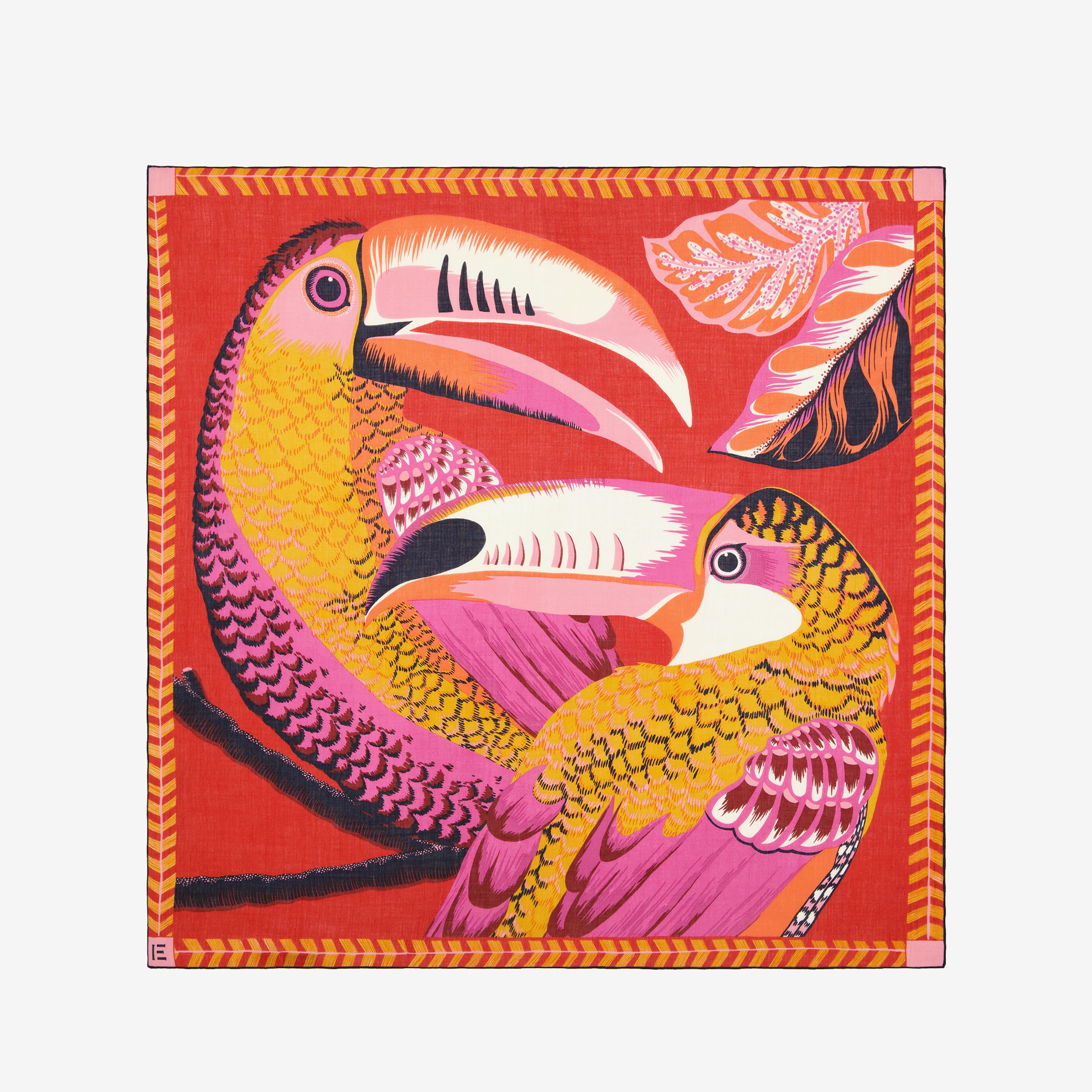 Square 130 - Toucan - Red
