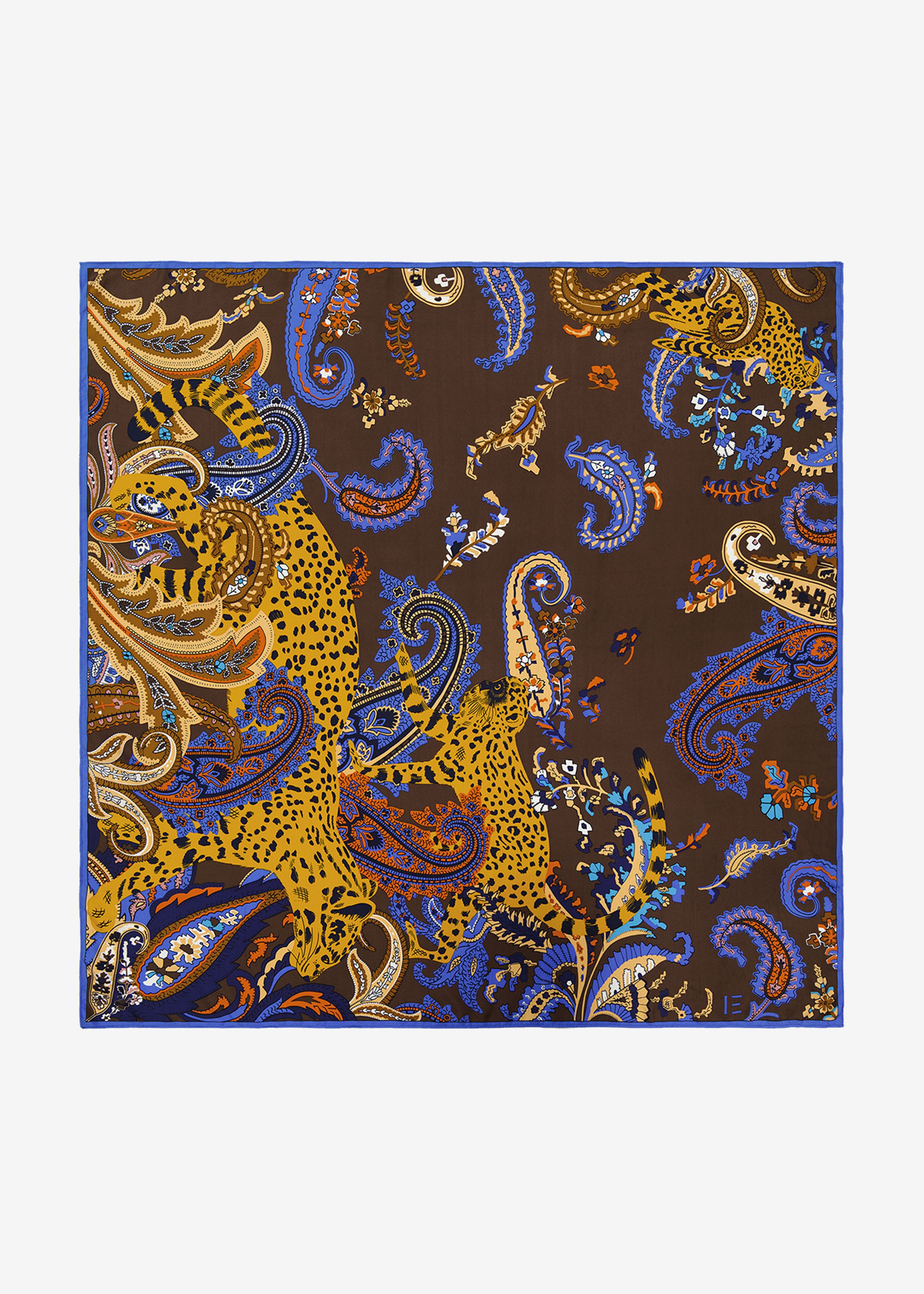 Square 100 - Paisley - Brown