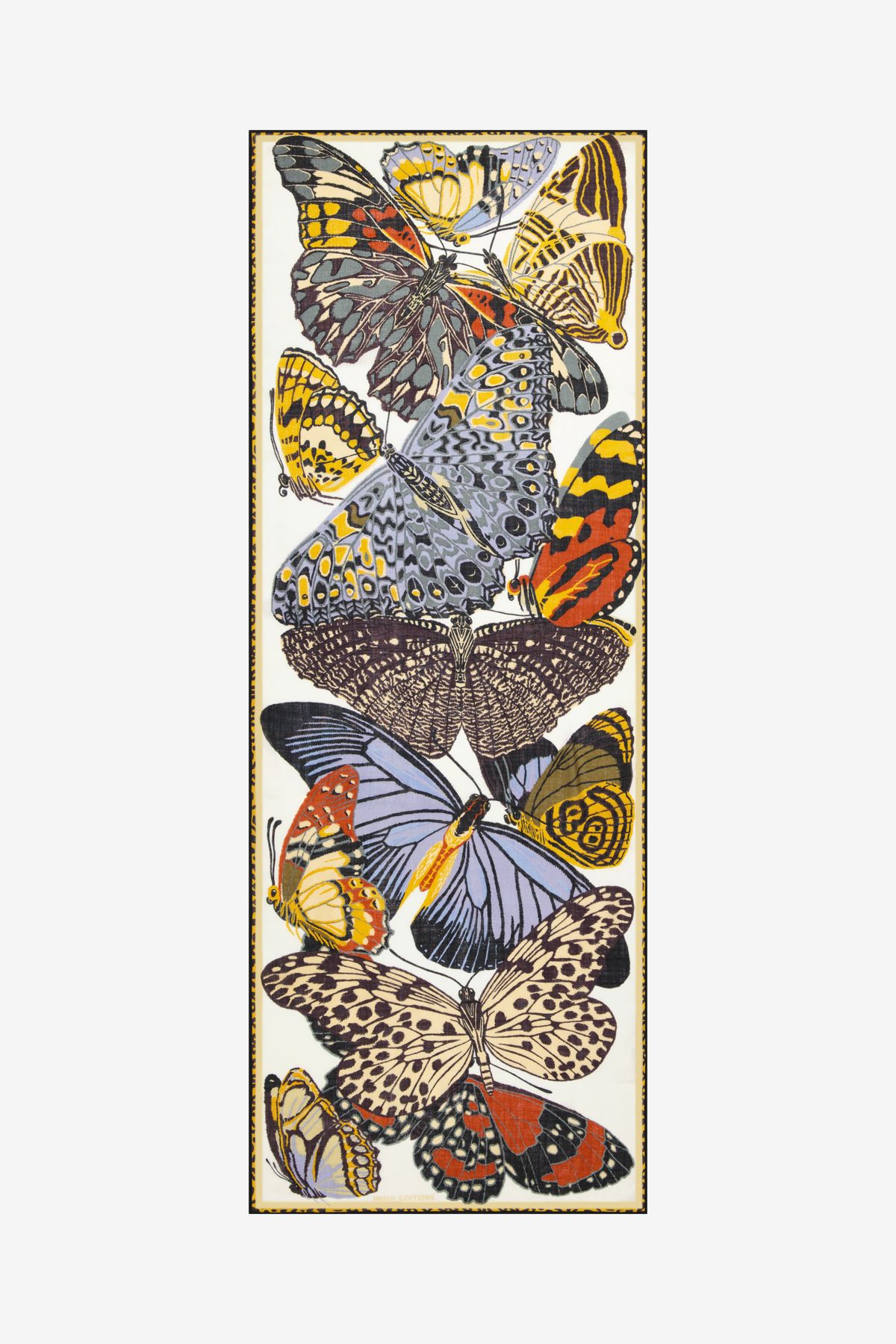 Scarf 70 - Papillons - White — Inoui Editions