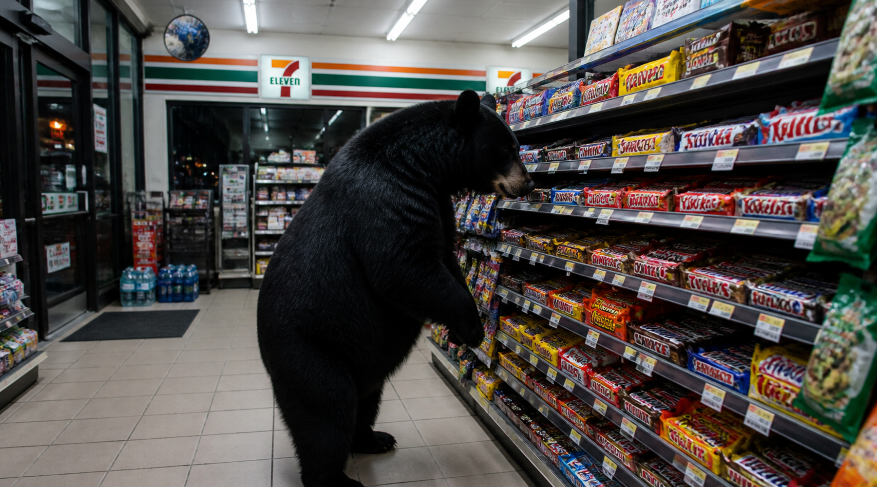 A Bear Wandered Into a Convenience Store—and Calmly Helped Itself to Candy