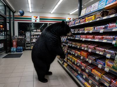 A Bear Wandered Into a Convenience Store—and Calmly Helped Itself to Candy