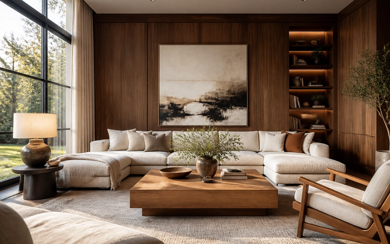 Why Warm Wood Tones Are Replacing The Cool Gray Aesthetic