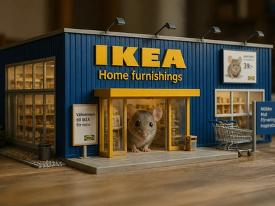 Someone Built a Tiny IKEA for Mice—and Millions Couldn't Stop Watching
