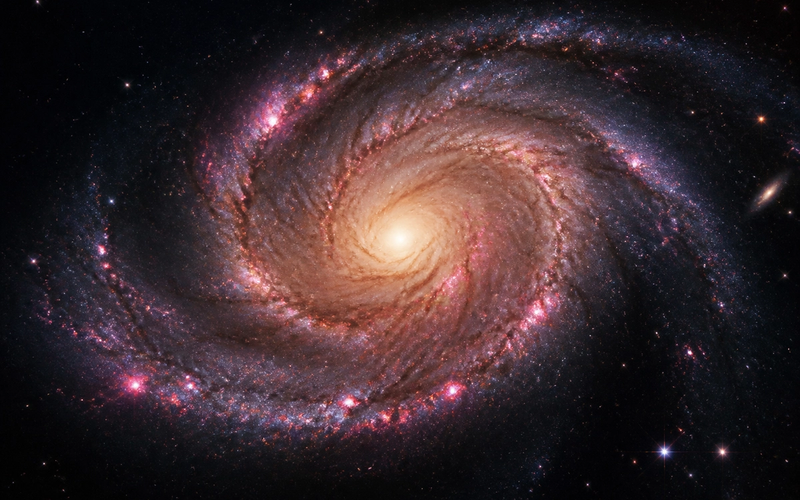 NASA Releases Sharpest View Yet of Distant Spiral Galaxy