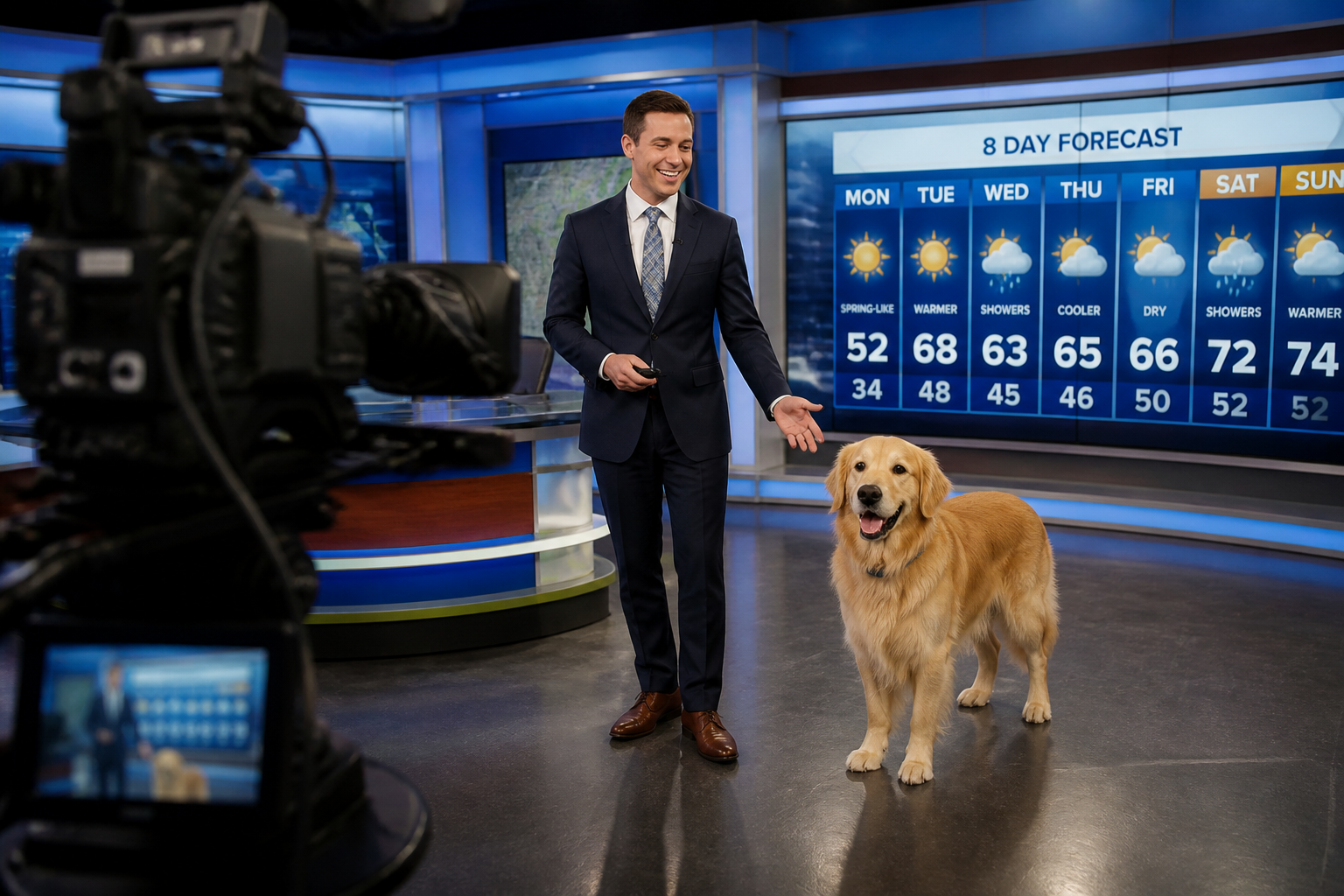 Dog Crashes Live Weather Forecast and Asks for Treats
