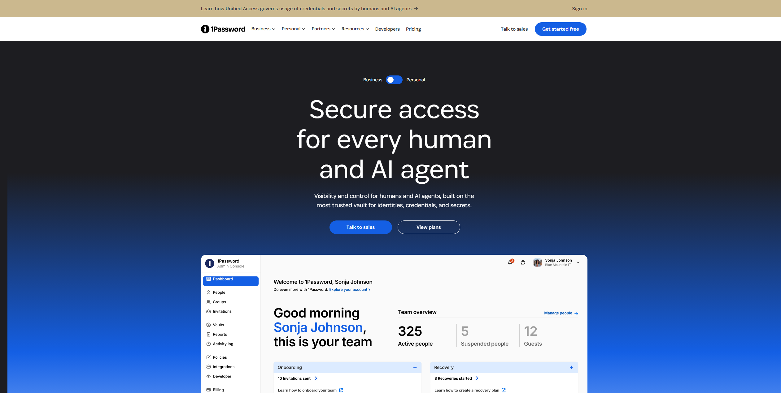 1. 1Password Homepage
