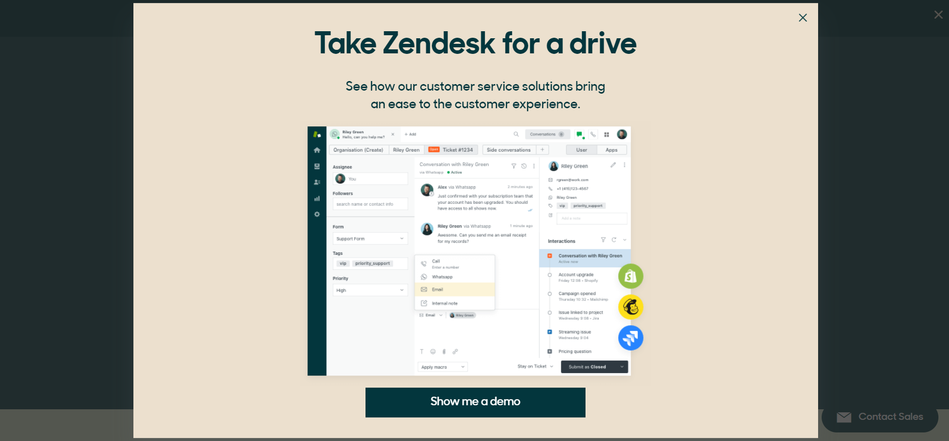 Zendesk user-friendly SaaS customer relationship management (CRM) platform