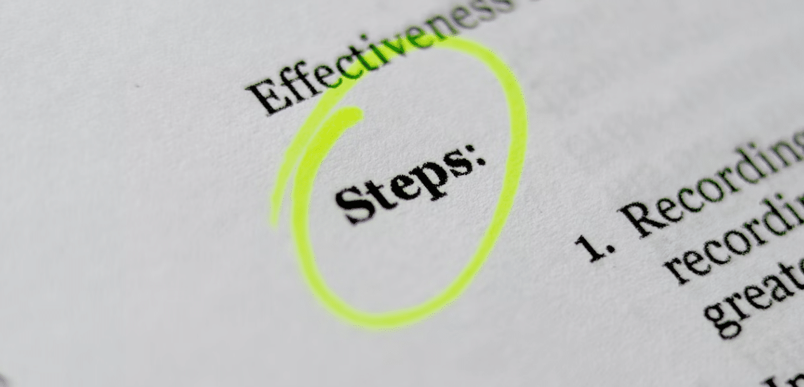 Steps in business process