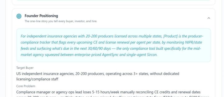 A positioning one-liner built for a specific buyer, plus message variants to test -- not a blank page.