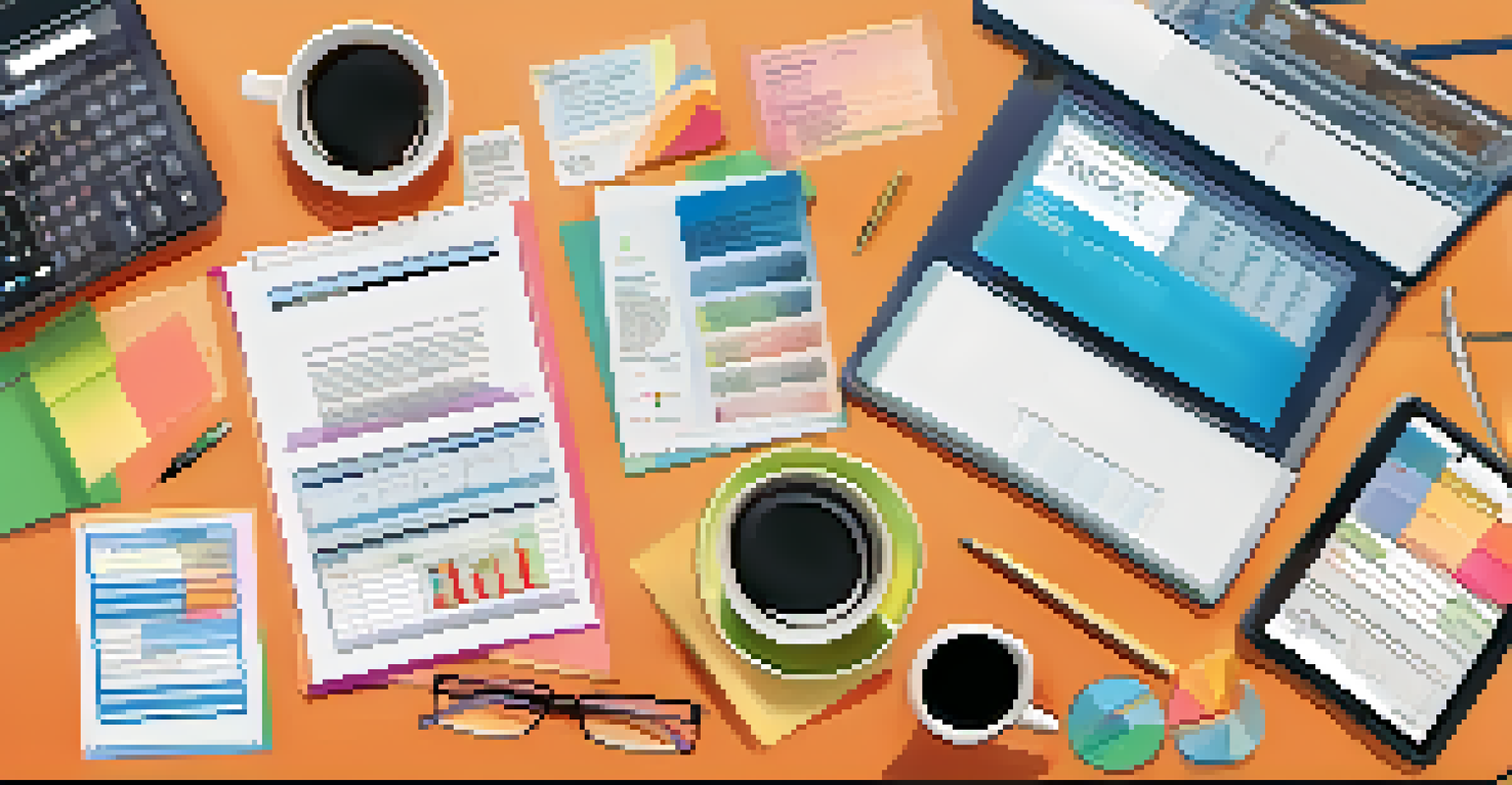 A modern workspace with tax documents, a calculator, and a laptop on a desk.