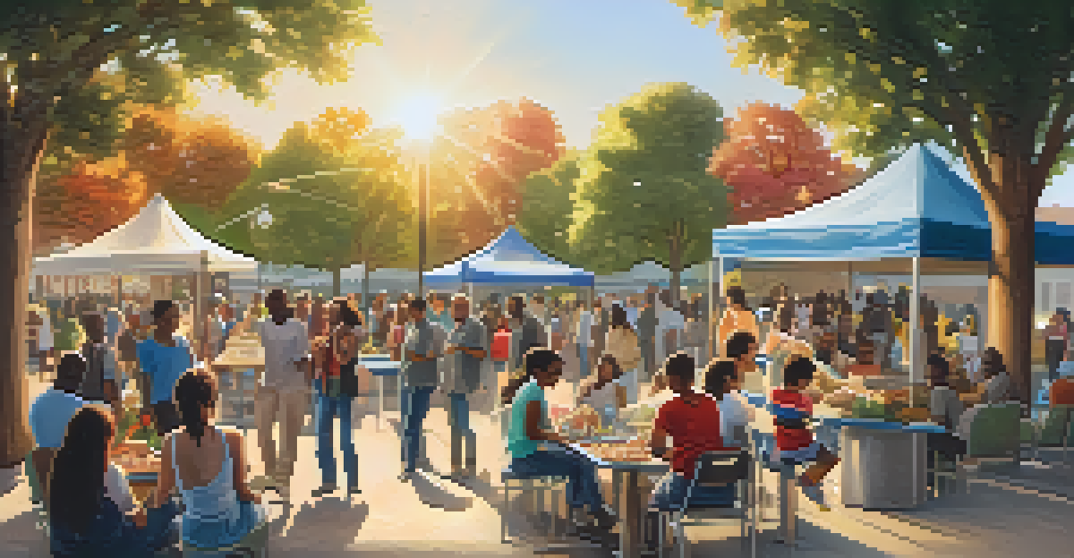 A diverse community gathering in a park, highlighting the benefits of local taxes.