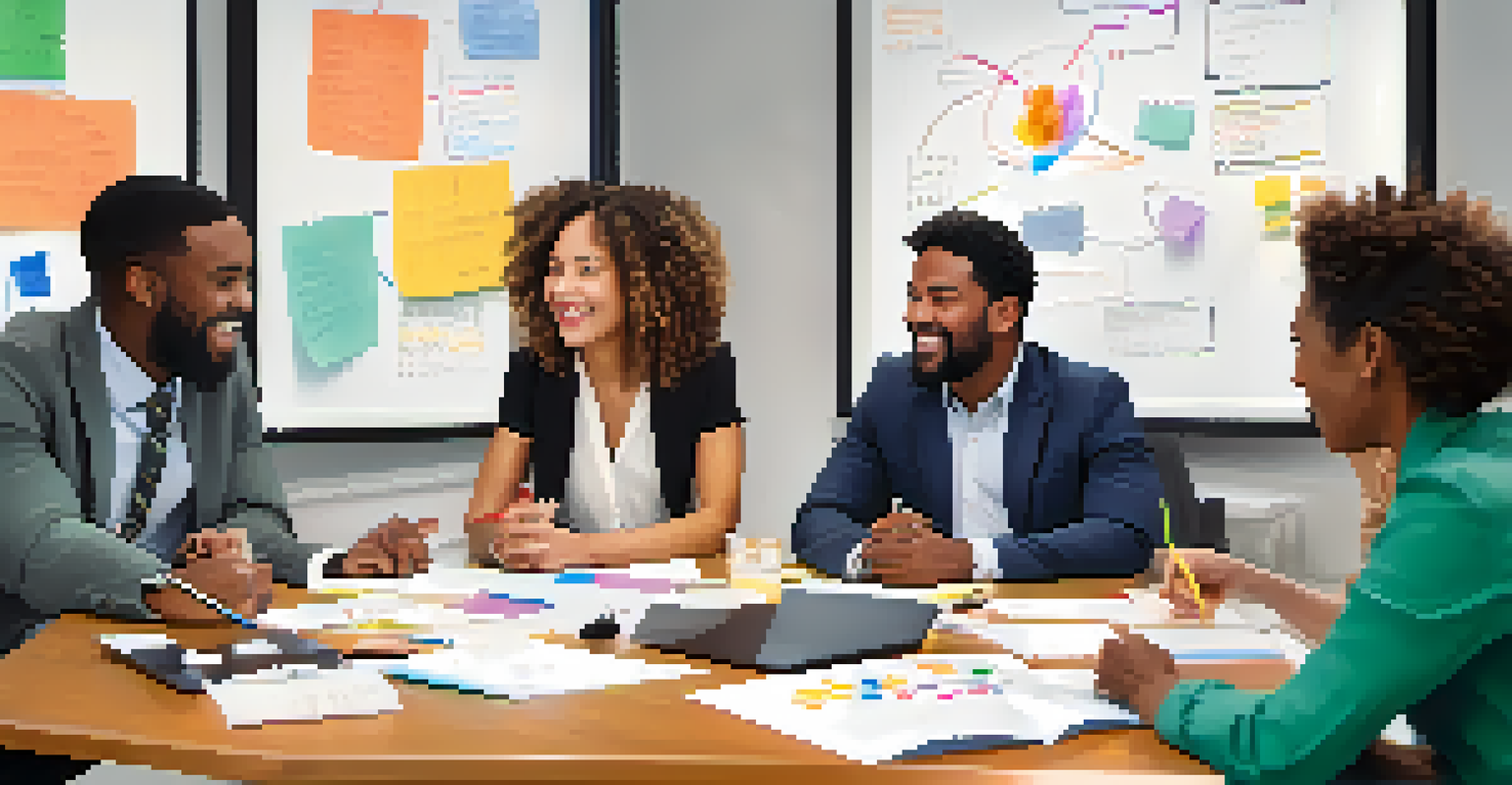 A diverse group of professionals collaborating in a conference room.